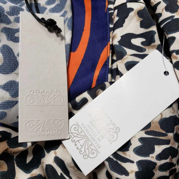 Never Fully Dressed size Large Margot Wrap Dress Animal Print Clash NWT - Picture 8 of 10